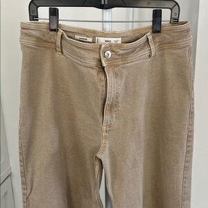 Mango Women's Tan Flare Jeans